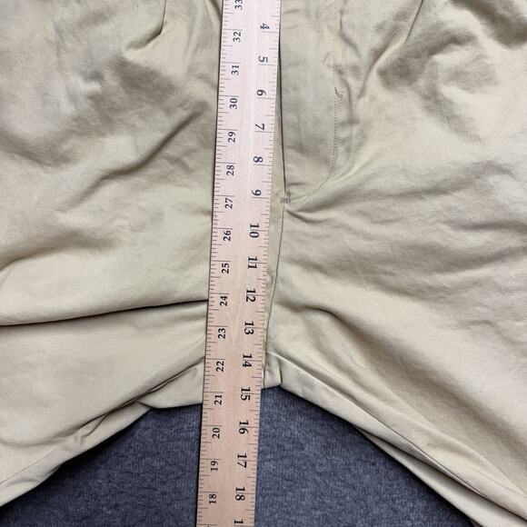 Non Stock Pants Mens 32x27 Khaki Straight Pleated Military Trousers Twill - Picture 5 of 6